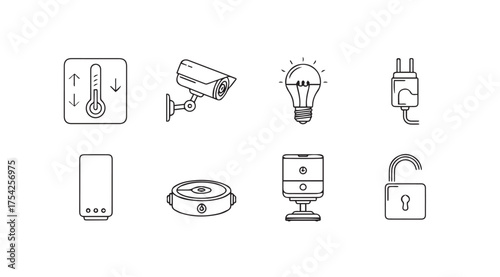 Vector art of smart home collection