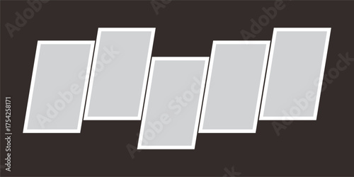 Pictures or photos frame collage layout abstract photo frames and digital photo wall template