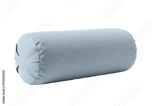 Foto Isolated bolster cushion, a long cylindrical pillow, for comfort and support and