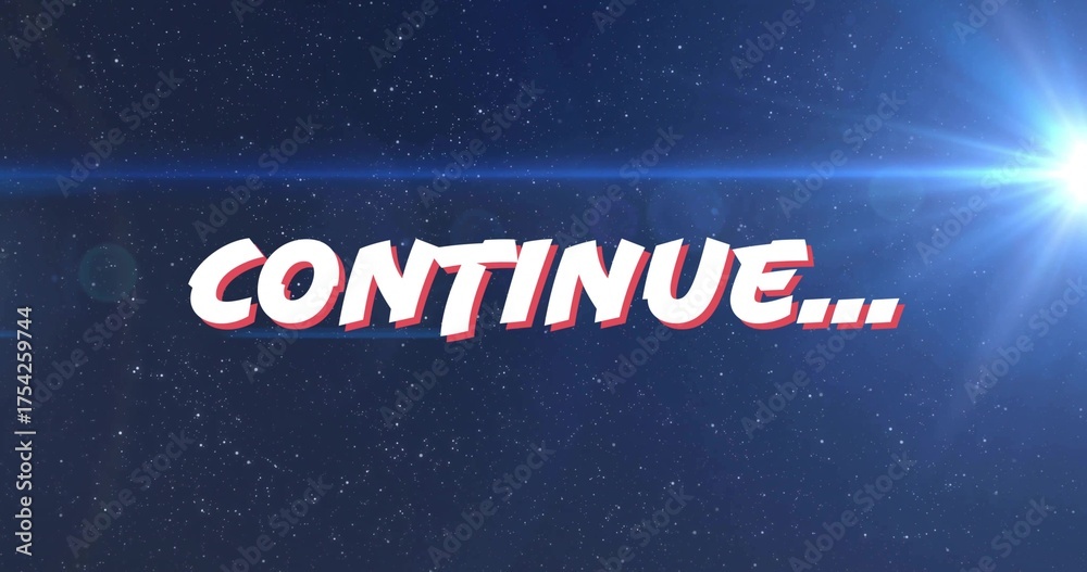 Fototapeta premium Displaying bold 3D CONTINUE