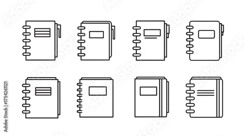 Vector art of notebook isolated on white