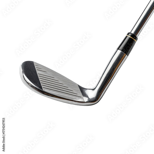 Golf club wedge, metallic, close-up (1)