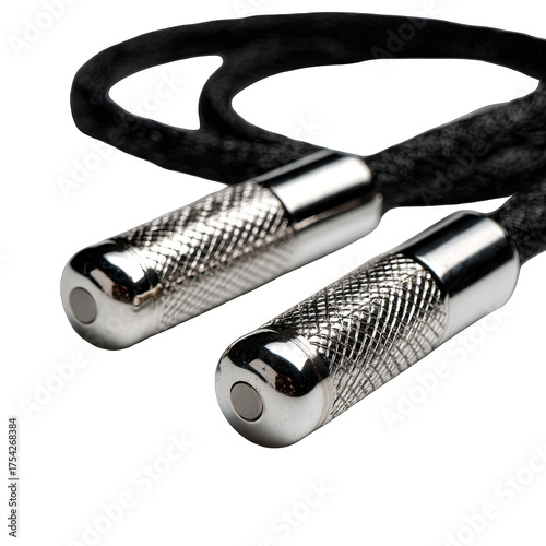 Black cord with metallic ends