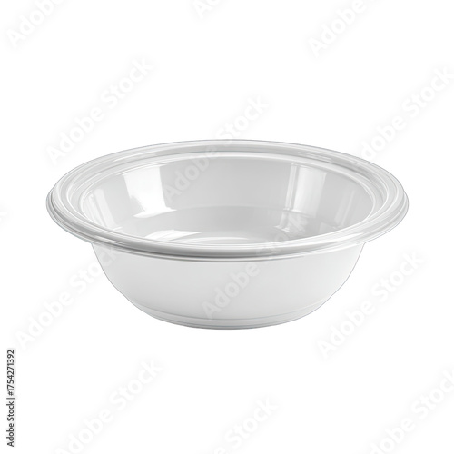 White round shallow bowl