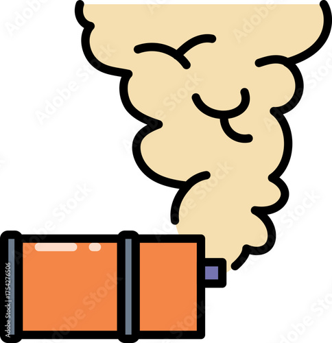 Tear gas canister line icon