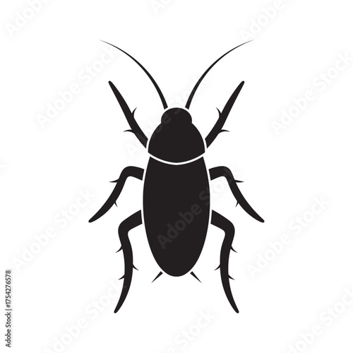 cockroach insect flat icon vector