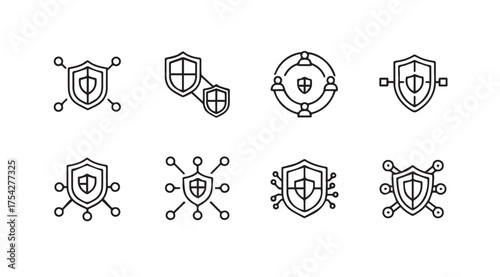 Vector art of network security shield
