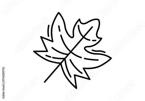 vector illustration of Leaf autumn theme