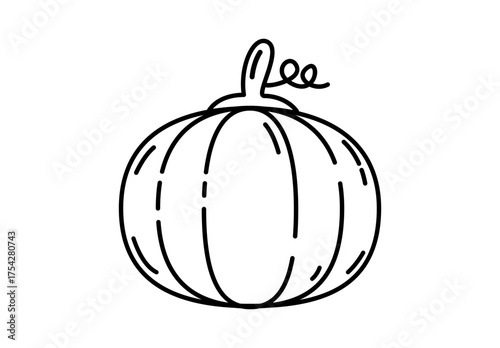 vector illustration of Pumpkin autumn theme