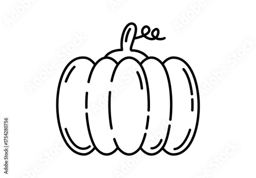 vector illustration of Pumpkin autumn theme