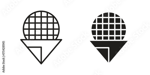 Stroopwafel icon set in flat and line style vectors