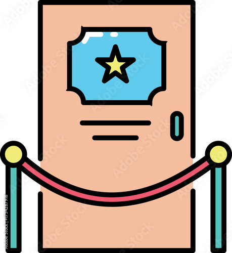 Backstage line icon