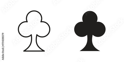 Club icon set in flat and line style vectors