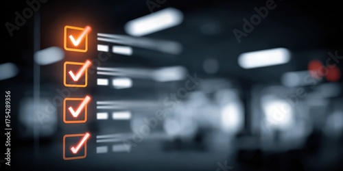 data validation process glowing neural network visualizing feedback inspection performance survey task management