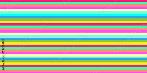 Vibrant, seamless rainbow stripes create a colorful abstract pattern with a bright pastel texture design