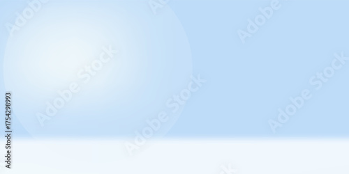 Blue studio room. Limbo light background. Abstract 3d backdrop for product presentation. Minimal wall scene. Showcase, promotion display modern