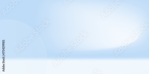 Blue studio room. Limbo light background. Abstract 3d backdrop for product presentation. Minimal wall scene. Showcase, promotion display modern