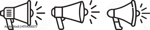 Megaphone Icons set