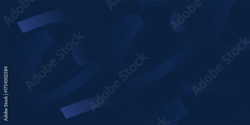 3D modern wave curve abstract presentation background. Luxury paper cut background. Abstract decoration, golden pattern, halftone gradient, 3d vector illustration. Unique dark blue