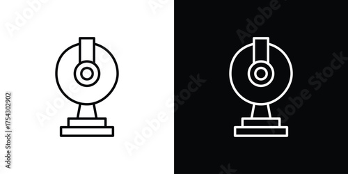 Webcam icon vector illustration. editable stroke icon.