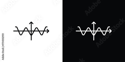 Wave sine icon vector illustration. editable stroke icon.