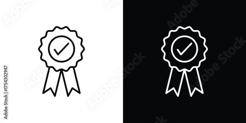 Warranty icon vector illustration. editable stroke icon.