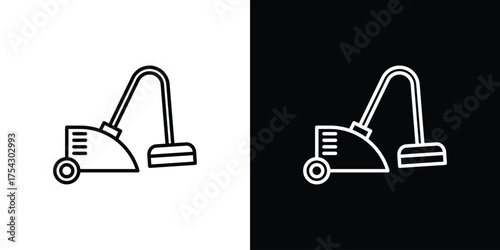 Vacuum cleaner icon vector illustration. editable stroke icon.