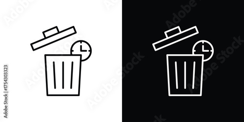 Time waste icon vector illustration. editable stroke icon.