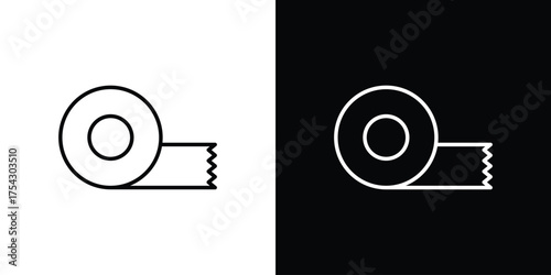 Tape icon vector illustration. editable stroke icon.