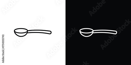 Spoon icon vector illustration. editable stroke icon.