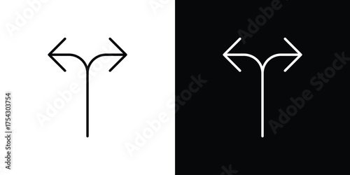 Split icon vector illustration. editable stroke icon.