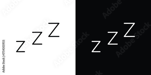 Snooze icon vector illustration. editable stroke icon.
