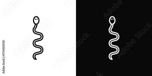 Snake icon vector illustration. editable stroke icon.