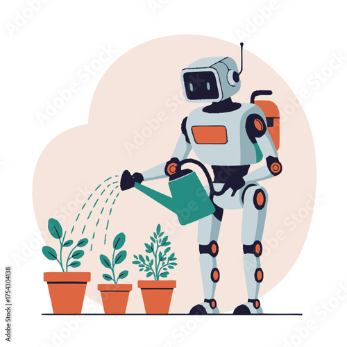 Robot Gardening Nurturing Plants with Smart Technology in a Sustainable Garden