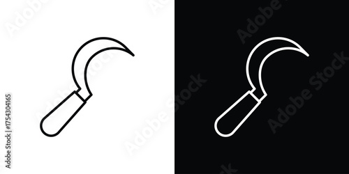 Sickle icon vector illustration. editable stroke icon.