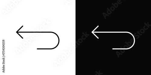 Send back icon vector illustration. editable stroke icon.