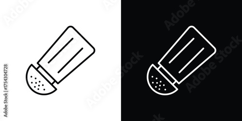 Salt shaker icon vector illustration. editable stroke icon.