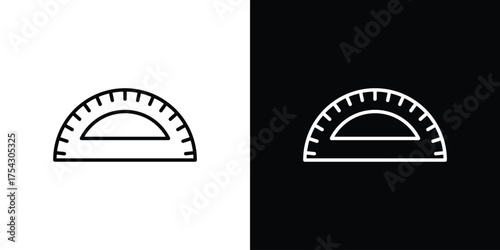 Protractor icon vector illustration. editable stroke icon.