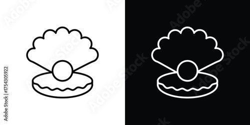 Pearl icon vector illustration. editable stroke icon.