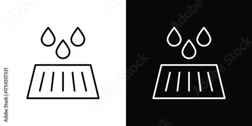 Manhole icon vector illustration. editable stroke icon.