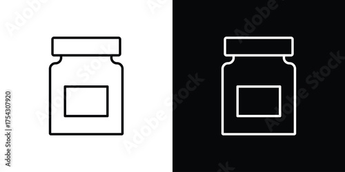 Jar icon vector illustration. editable stroke icon.