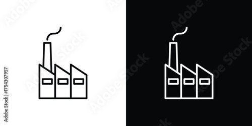 Industry icon vector illustration. editable stroke icon.