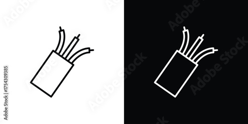 Electric cable icon vector illustration. editable stroke icon.