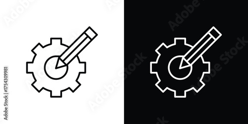 Customizefor banner and vector illustration. editable stroke icon.aging design Vector illustrationsntings icon vector illustration. editable stroke icon.