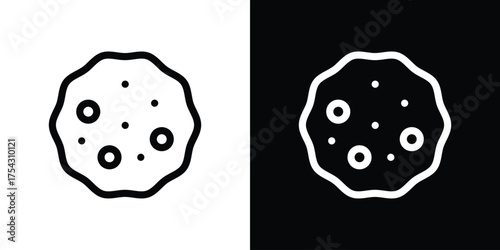 Cookie icon vector illustration. editable stroke icon.