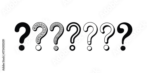 A Row of Diverse Question Marks