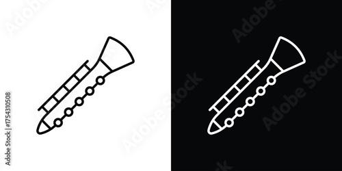 Clarinet icon vector illustration. editable stroke icon.