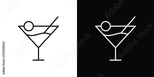 Citrus Glass icon vector illustration. editable stroke icon.