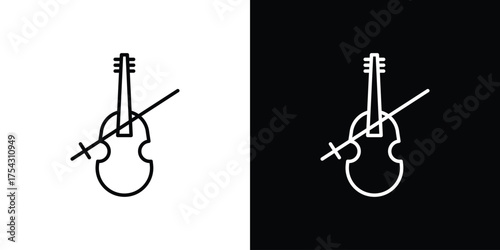 Cello icon vector illustration. editable stroke icon.
