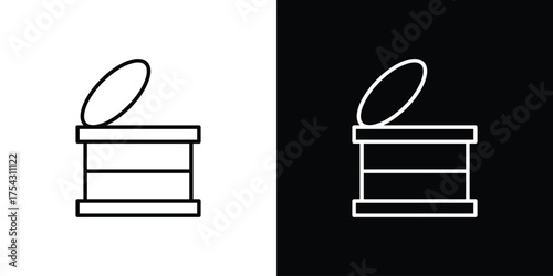 Canned food icon vector illustration. editable stroke icon.